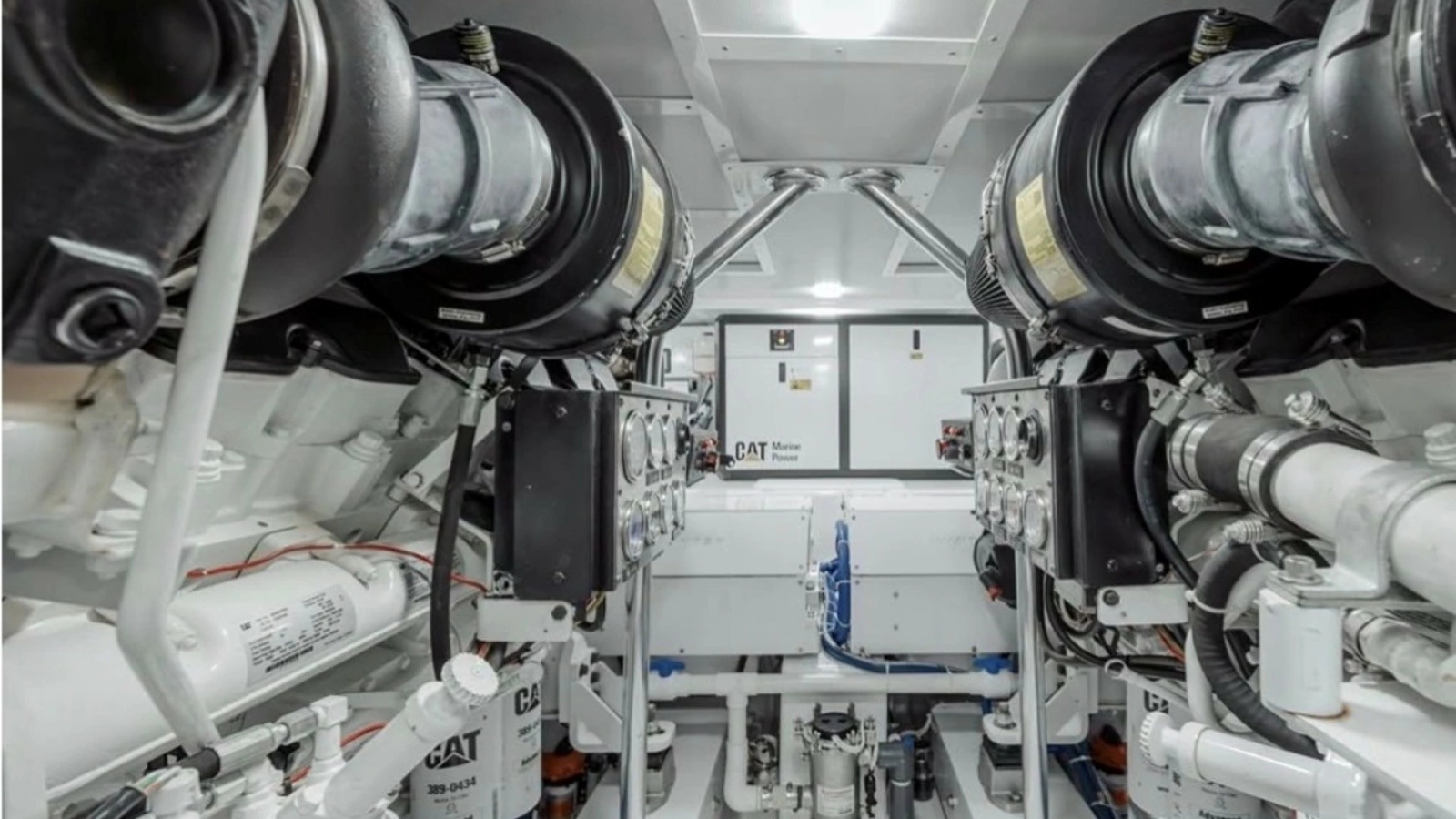 Engine Room with Twin CAT Engines