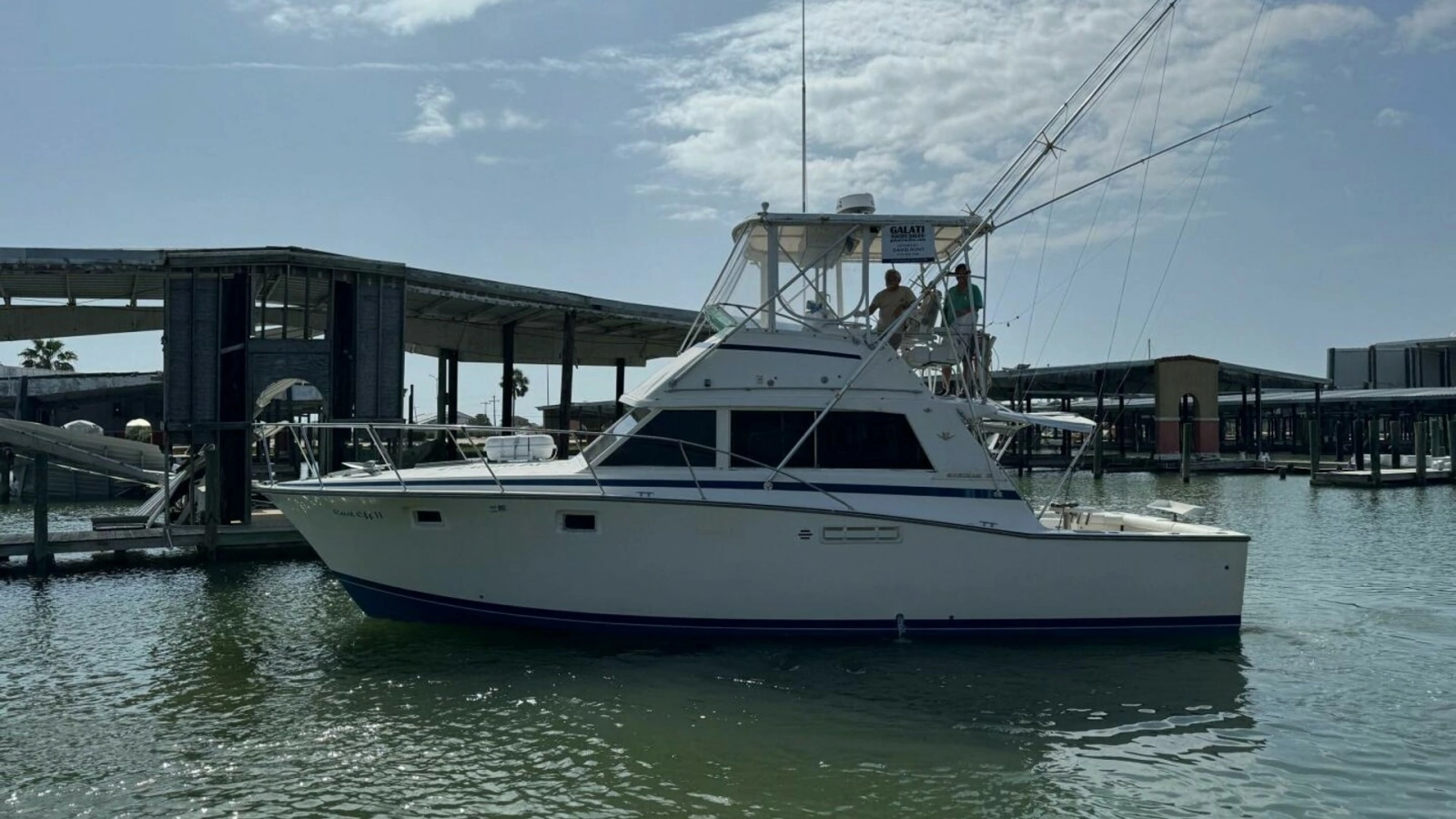 1983 Bertram 385 Convertible- Cast Off II-Port Profile