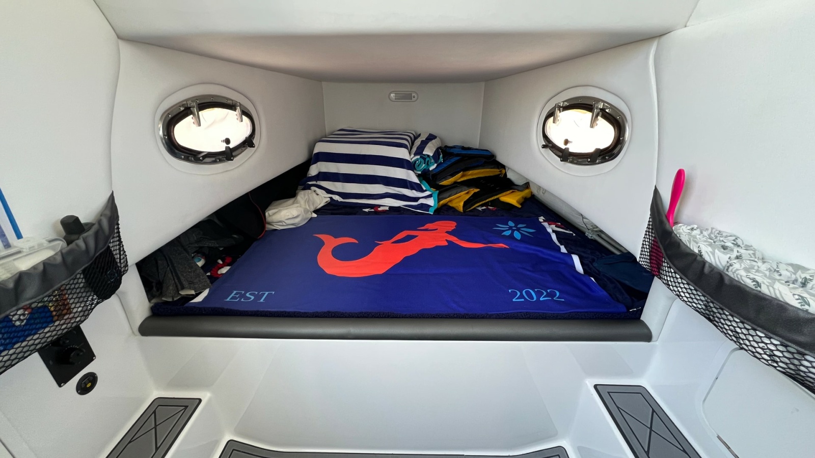 Cozy Forward Cabin with Portholes