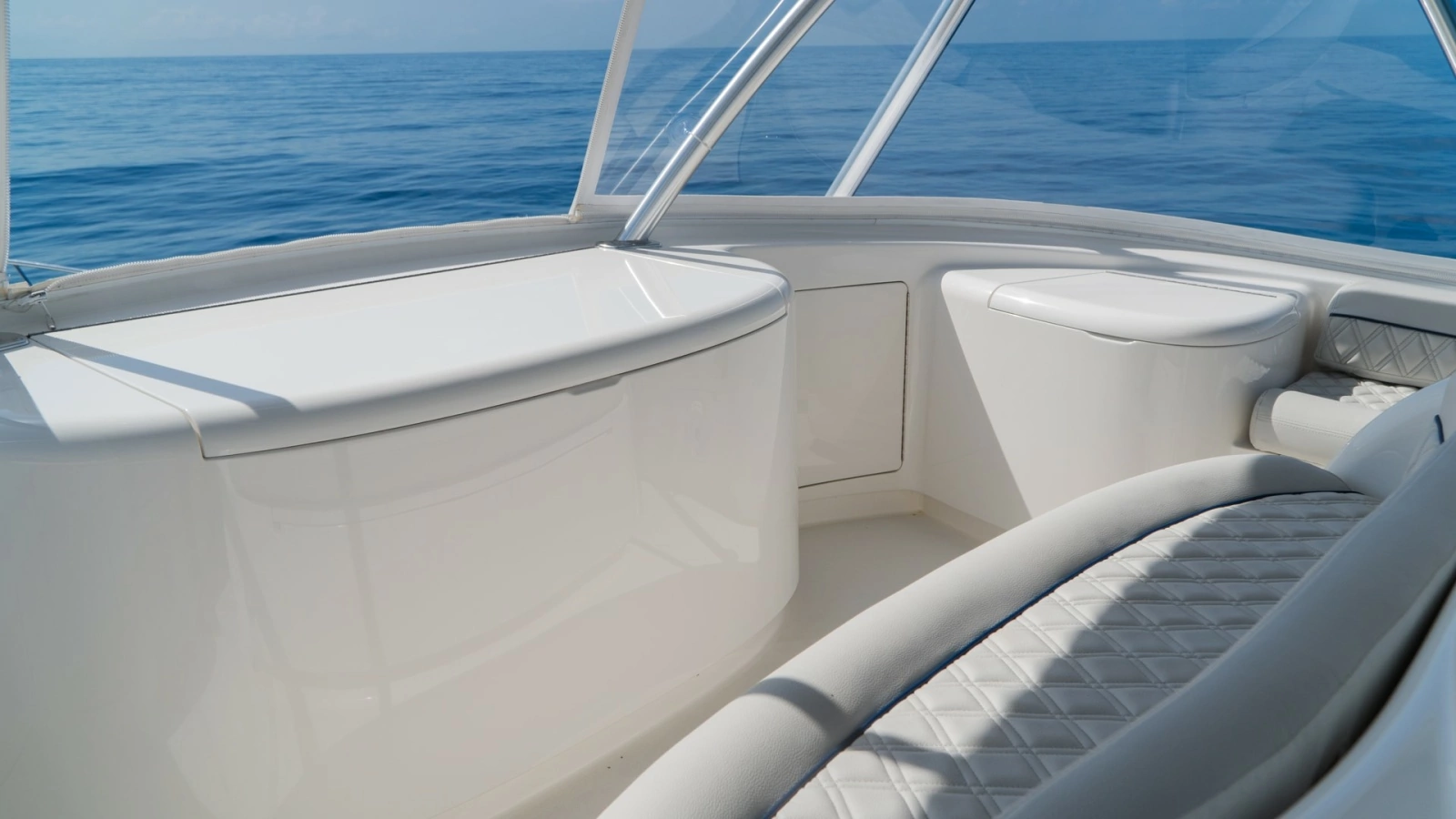 Flybridge Seating Area with Ocean View