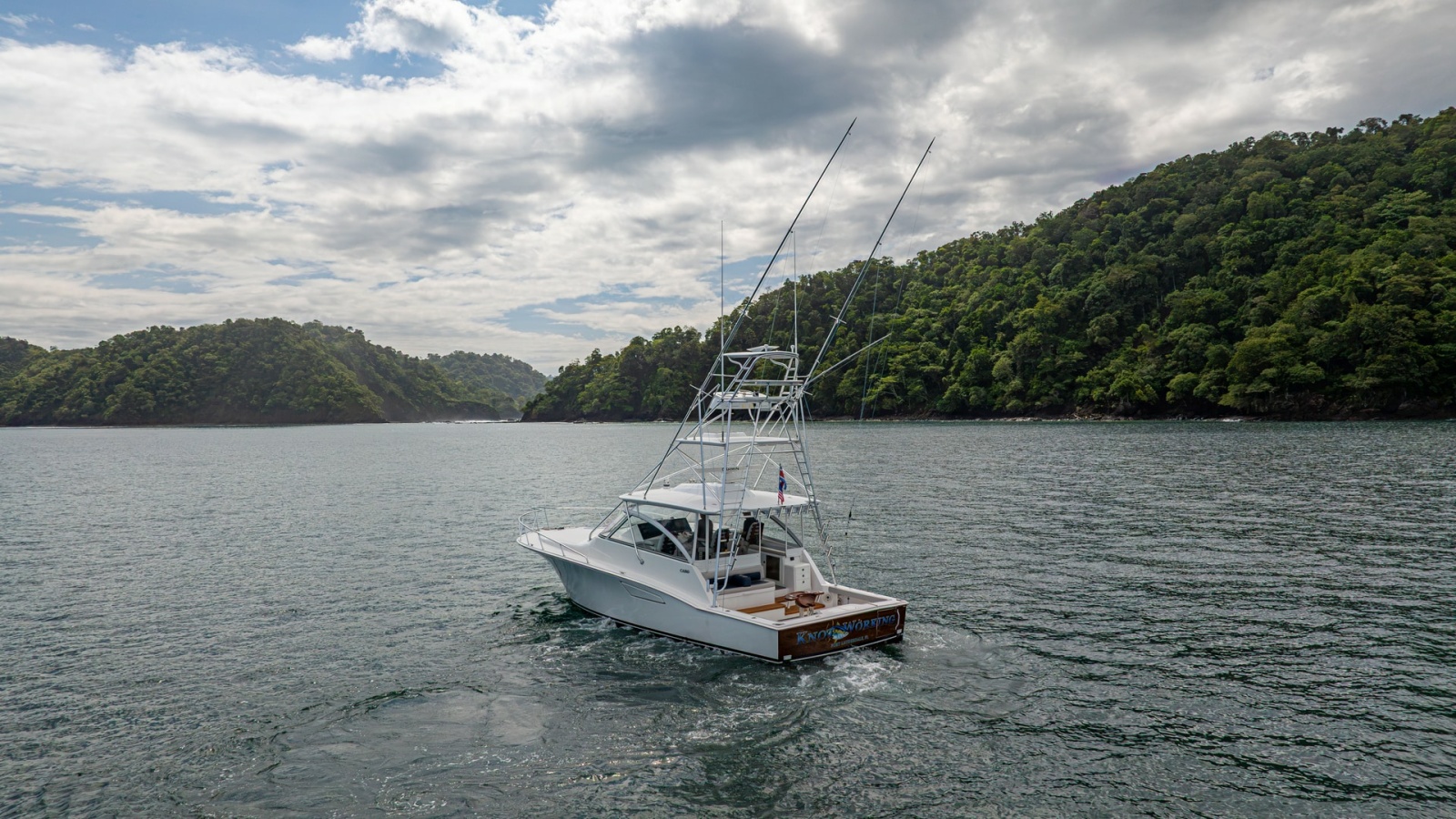 Aerial Stern View at Sea