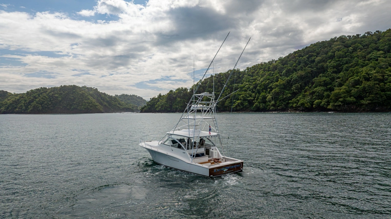 Aerial Stern View at Sea