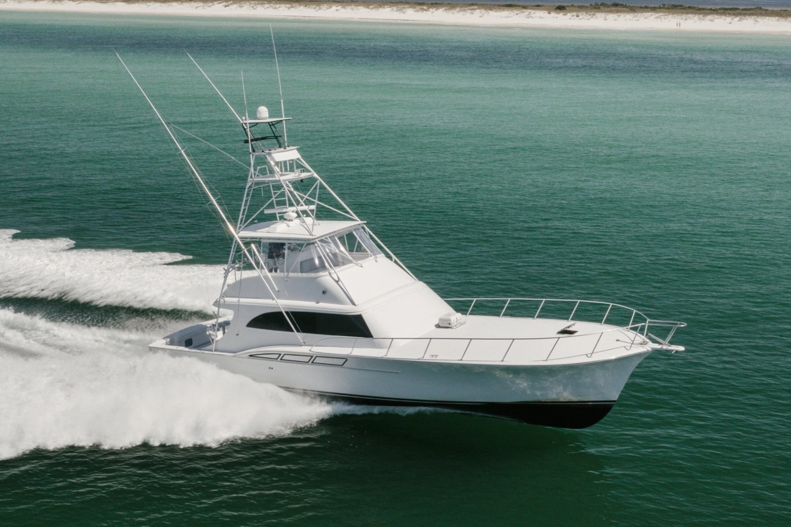 1998 Miller Marine 60' Convertible CAT'N'AROUND-STBD Profile