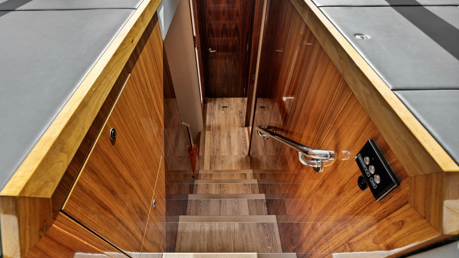 Interior Stairway to Lower Deck