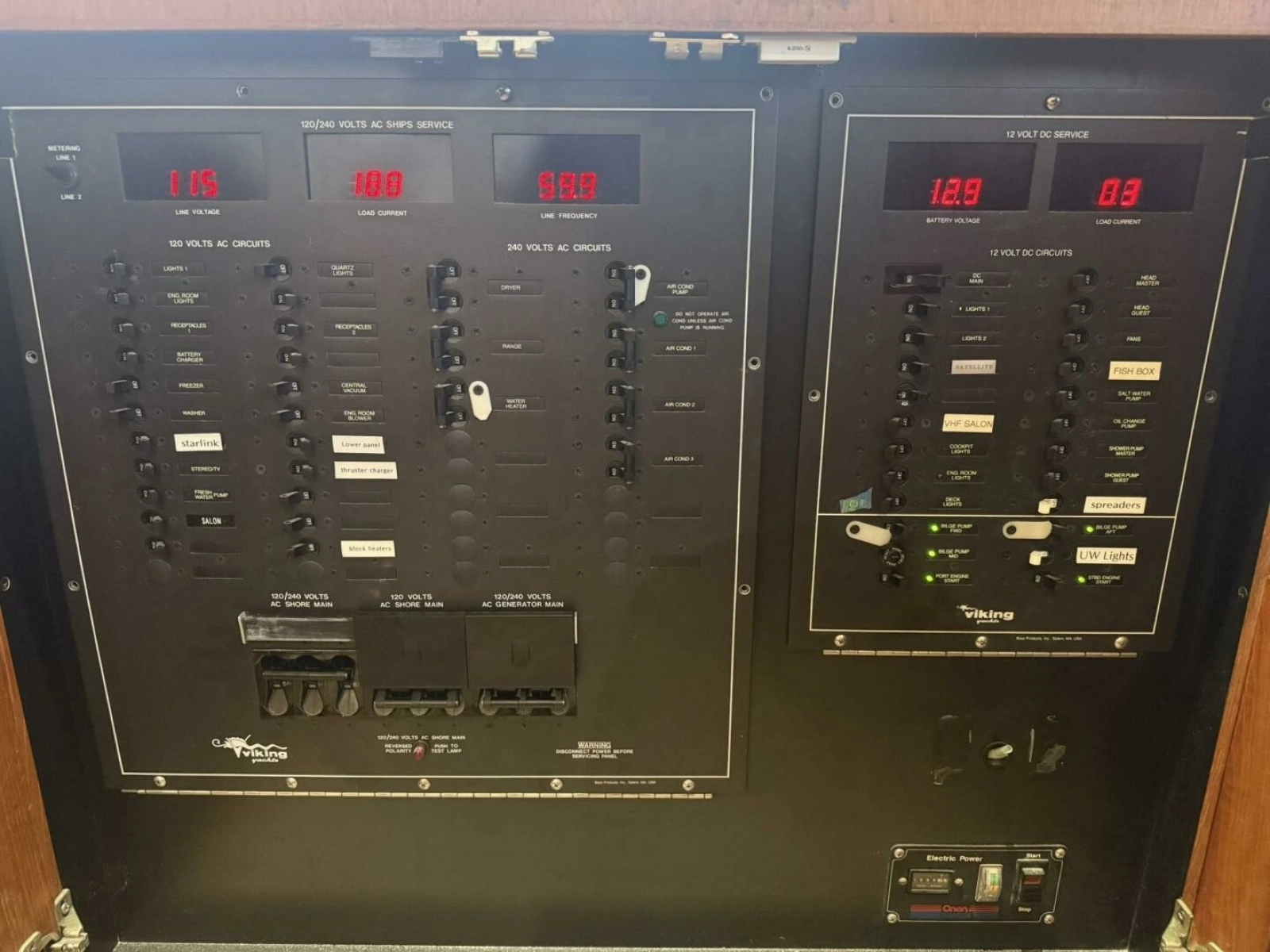 Viking 50 REEL LEGACY - Control Panel