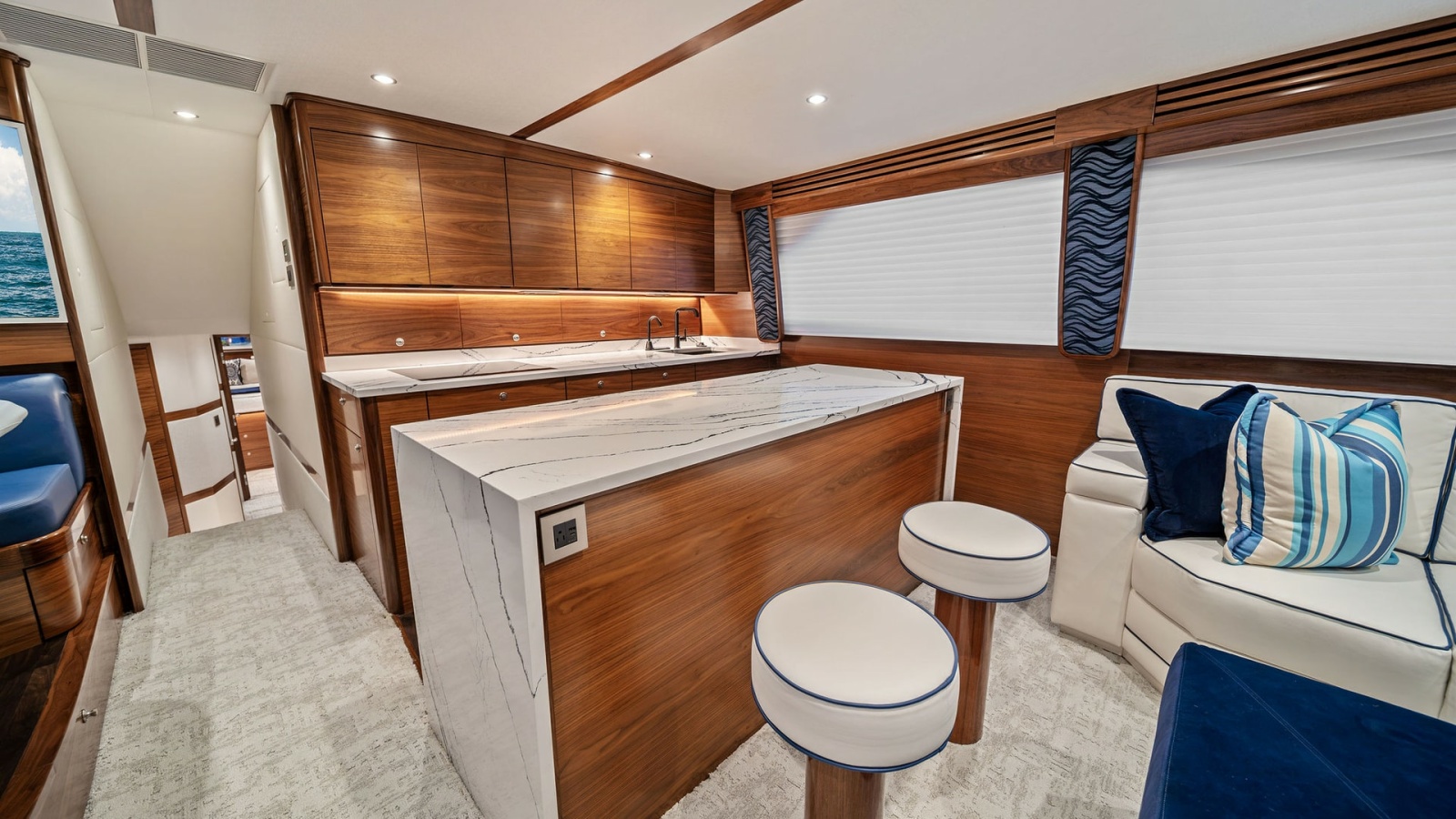 Galley and Salon Seating Area