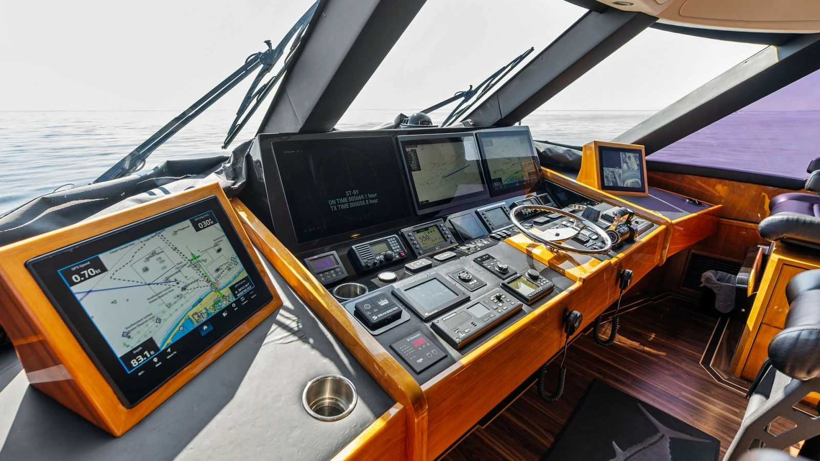 Helm Station with Navigation Screens