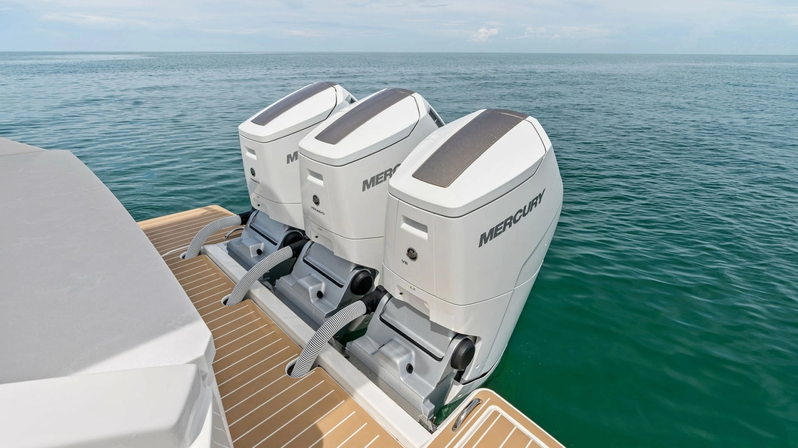 Triple Outboard Engines on Swim Platform