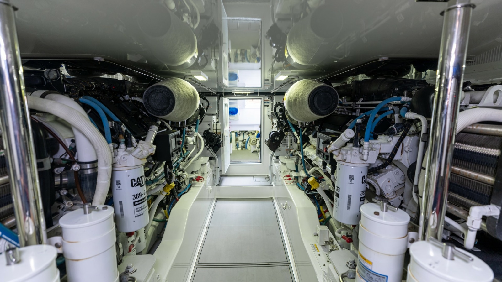 2021 65 Hatteras GT On the DL Engine Room (1)