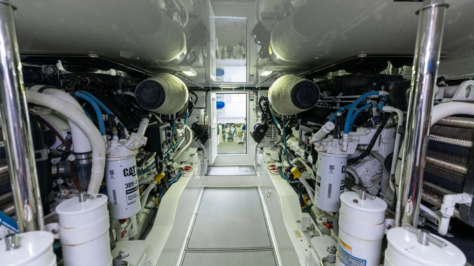 2021 65 Hatteras GT On the DL Engine Room (1)