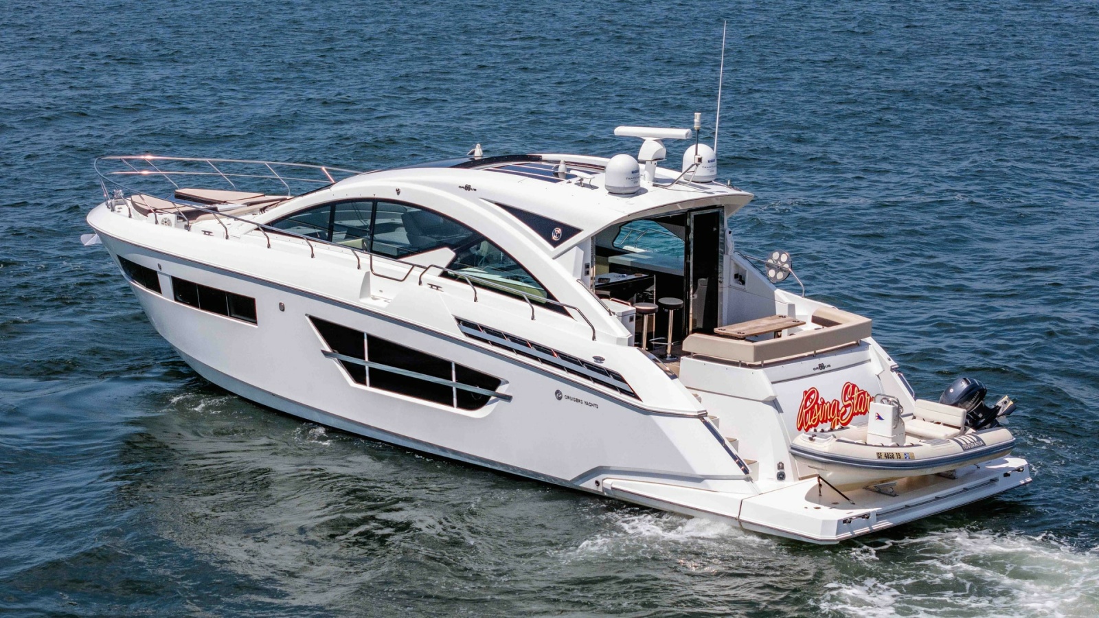 2017 Cruisers 60 Cantius, 'Rising Star' - Port-Aft Deck and Stern View