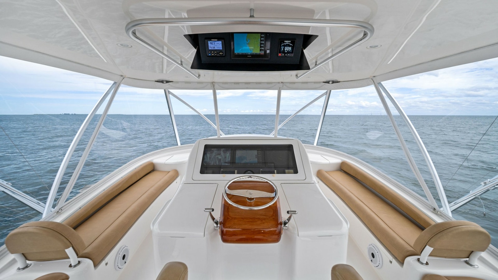 Flybridge Helm with Ocean Views