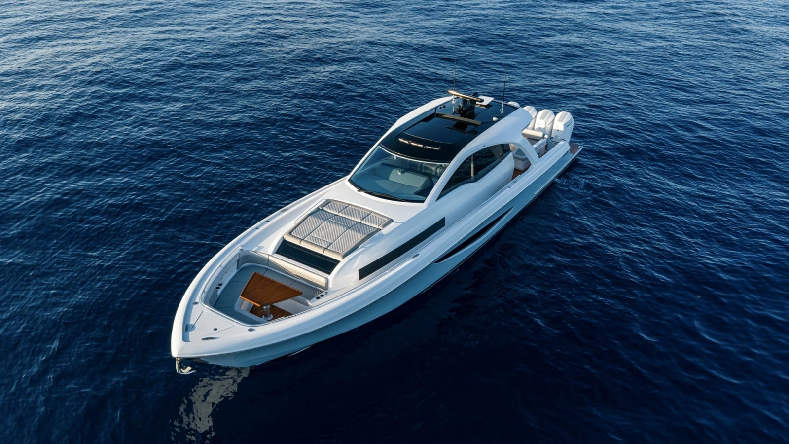 Aerial View of Bow and Deck - Valhalla 55 Sport Yacht