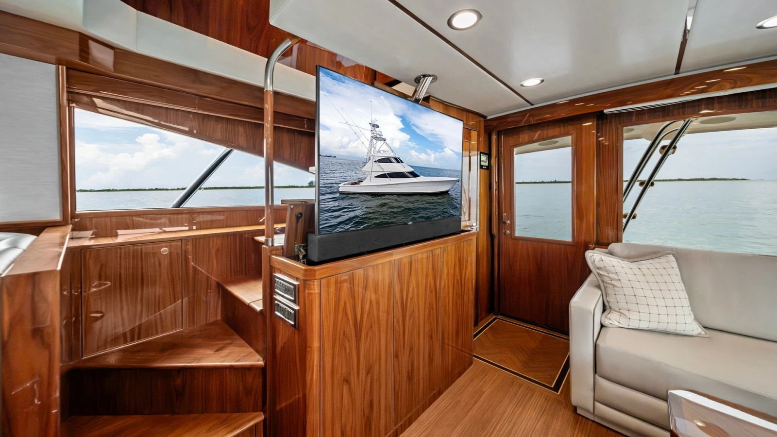 Salon with Entertainment Center
