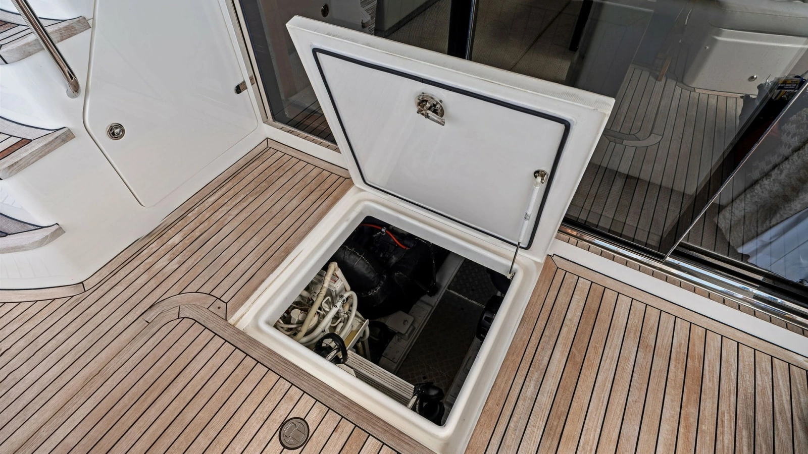 Engine Access Hatch on Deck