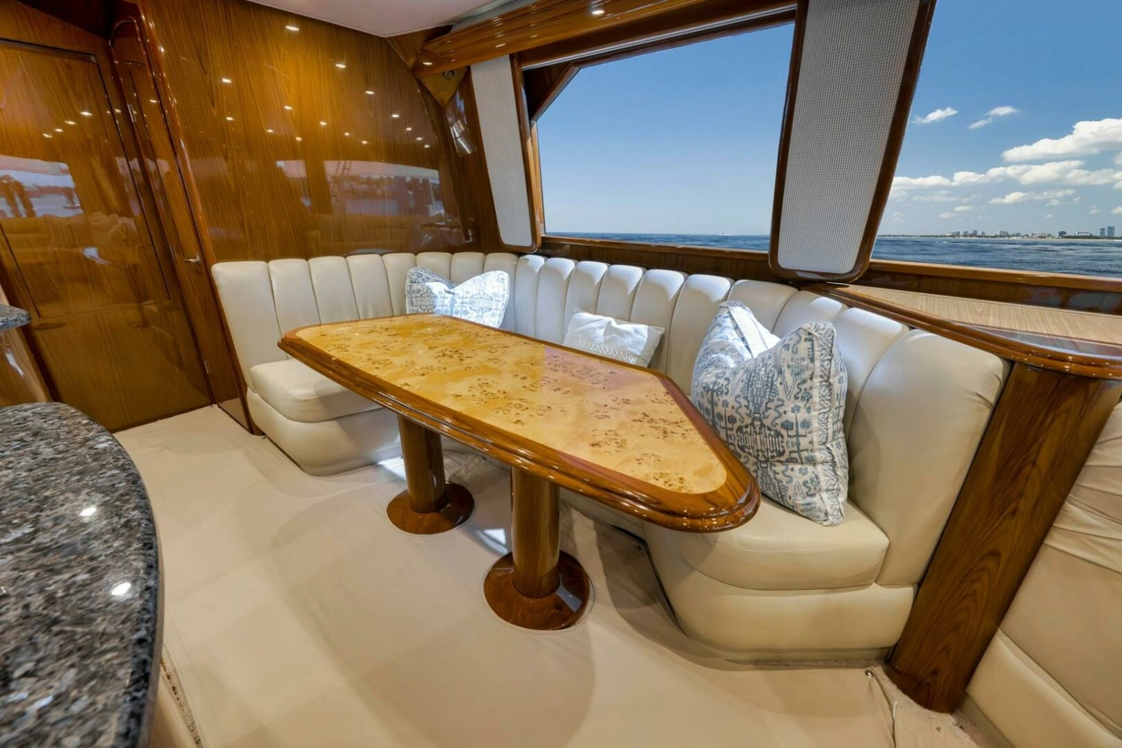 2011 Viking 76 Enclosed Bridge- TEUSEAS- Dinnette