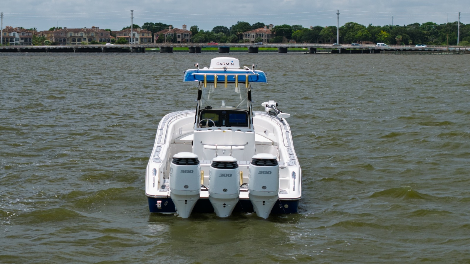Aft View with Triple Outboards