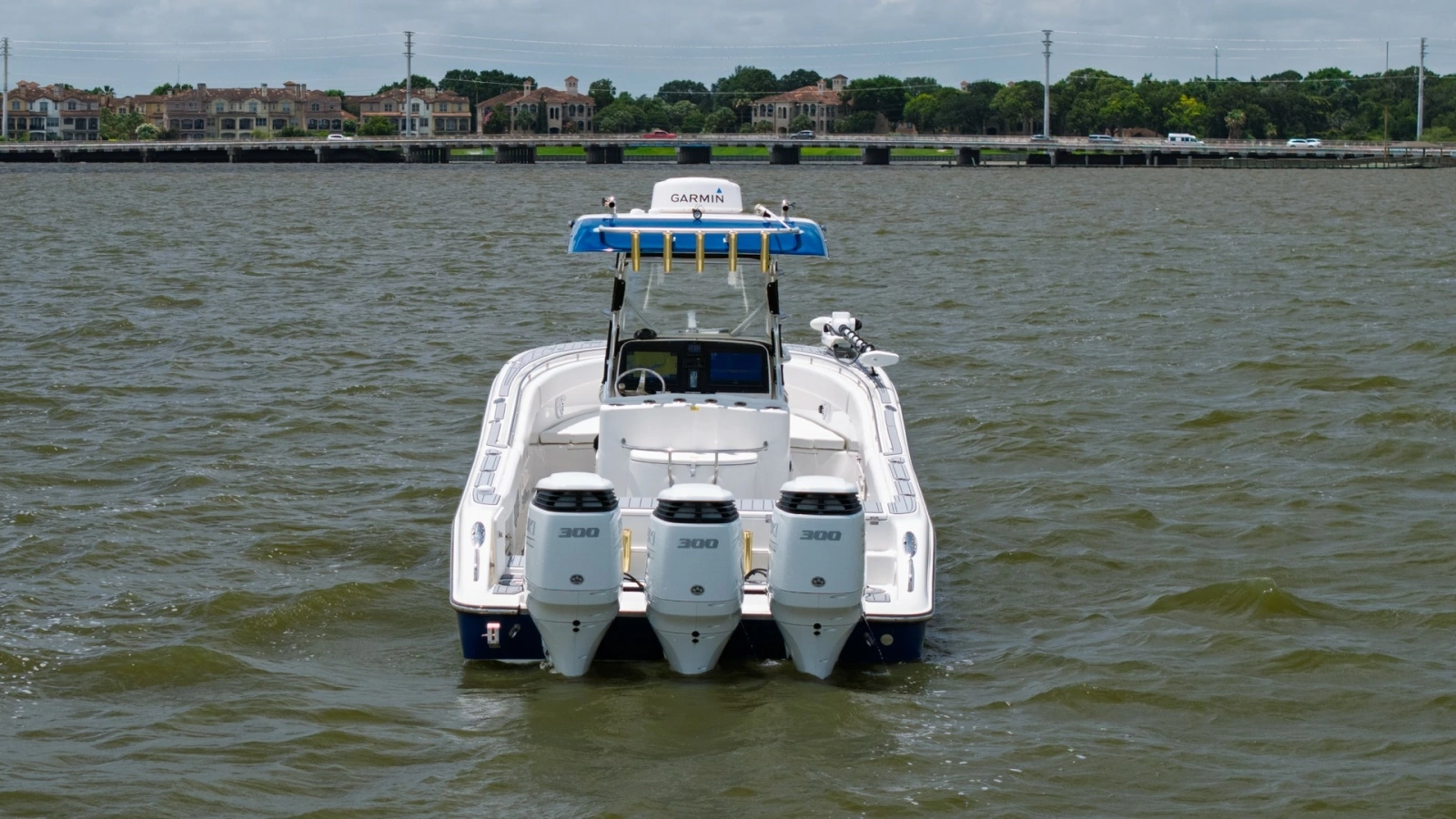 Aft View with Triple Outboards