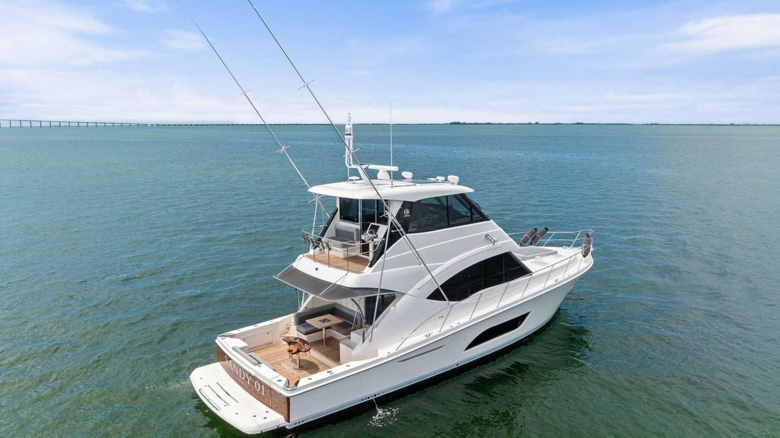 Aerial View of Riviera 57 Aft Deck