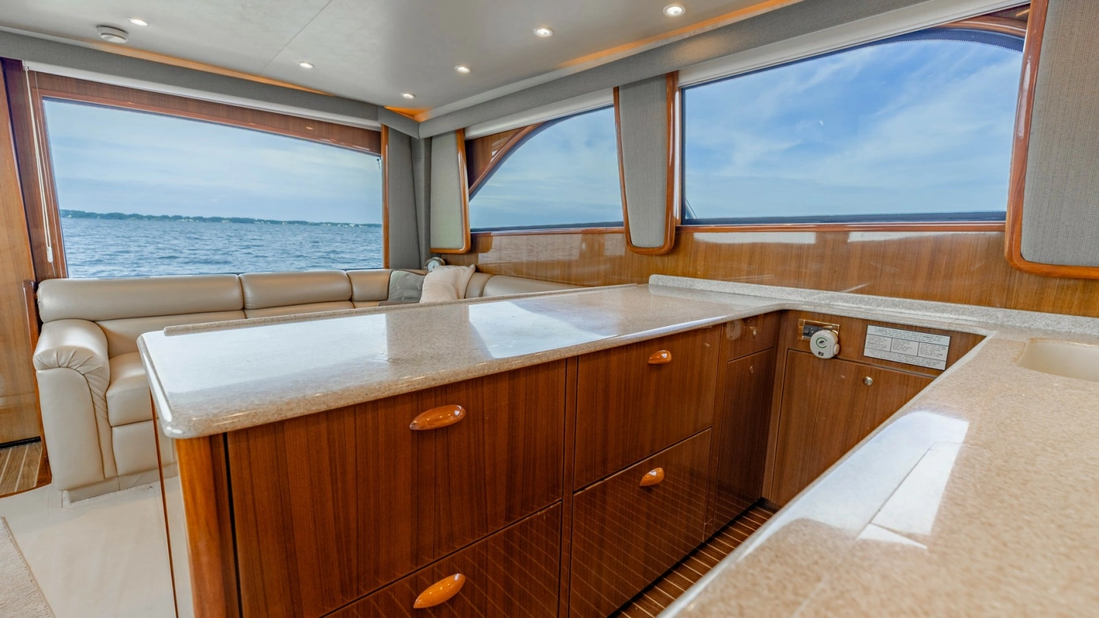 Spacious Interior Salon with Ocean View