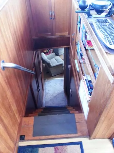 Diesel Duck  50 Staircase to Forward Salon