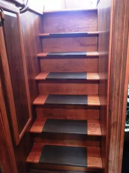 Diesel Duck  50 Aft Staircase to Pilot House