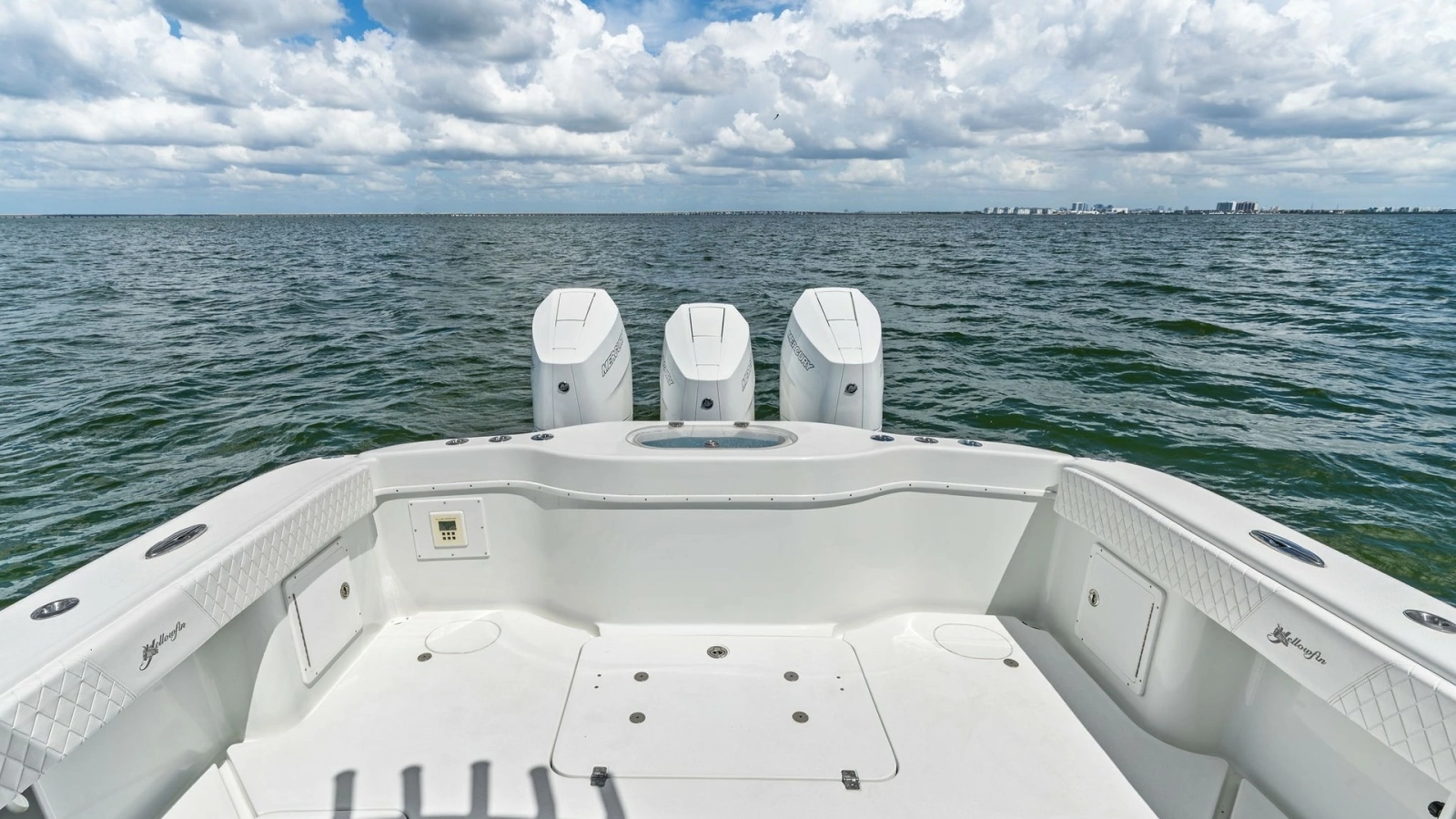 Spacious Aft Deck with Triple Engines