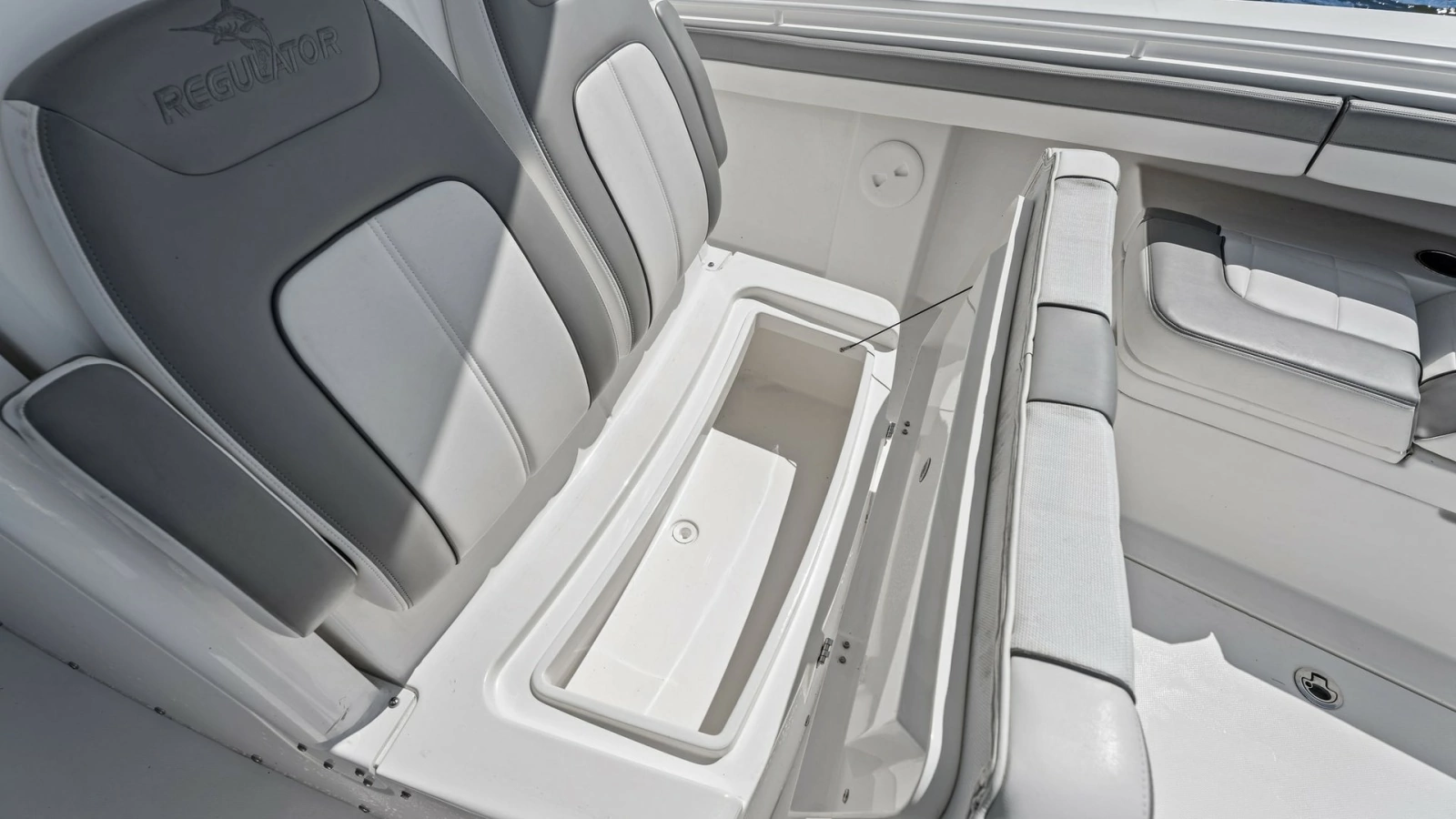Aft Seating with Storage Compartment