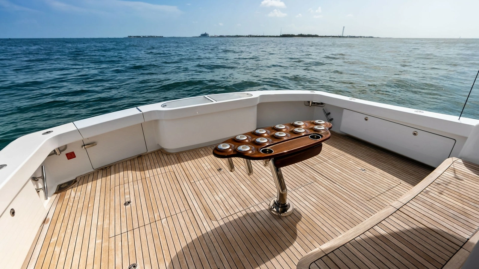 Spacious Aft Deck with Teak Flooring
