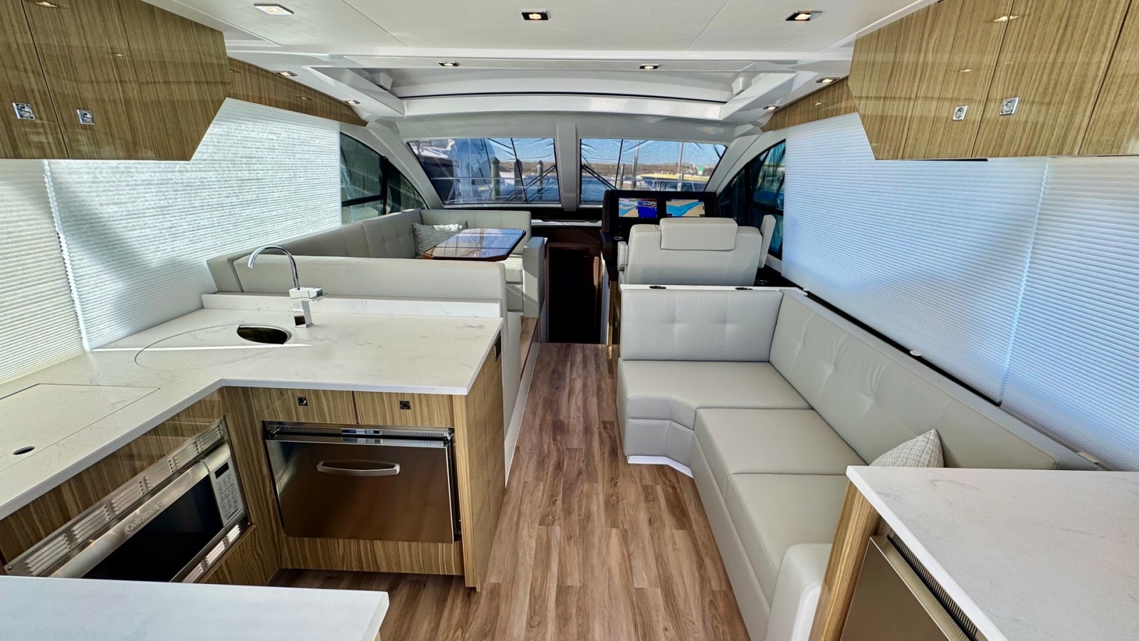 Modern Salon and Galley Area