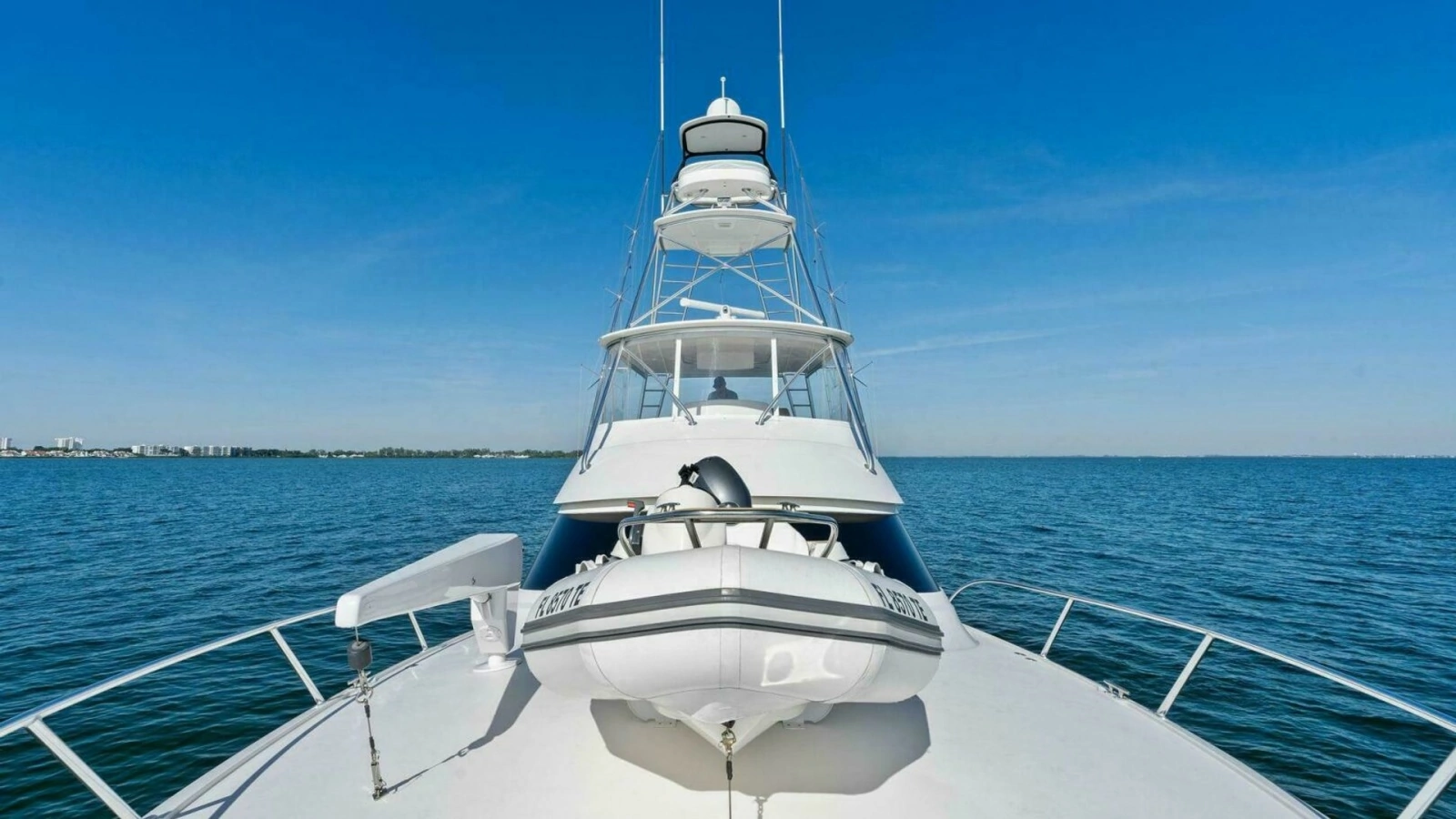 Bow View with Tender and Tower