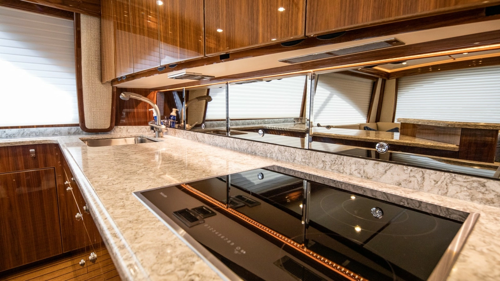 Galley with Marble Countertops