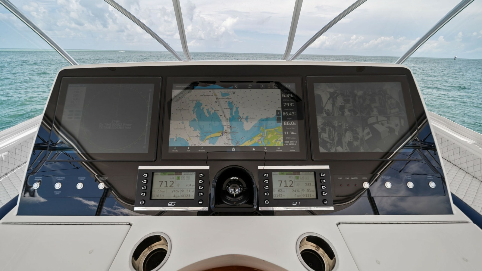 Helm Station with Navigation Displays