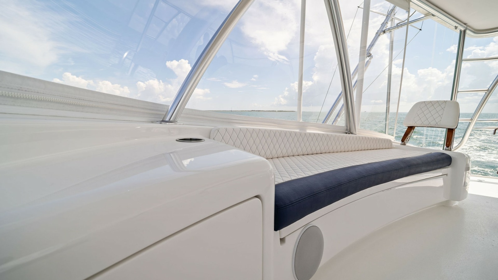 Flybridge Seating Area with Ocean View