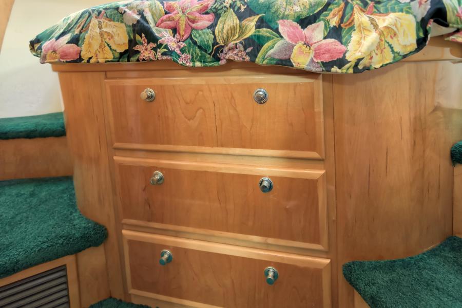 Forward stateroom storage