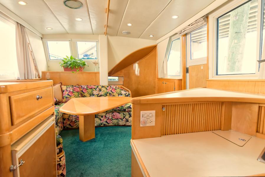 Salon looking aft from galley