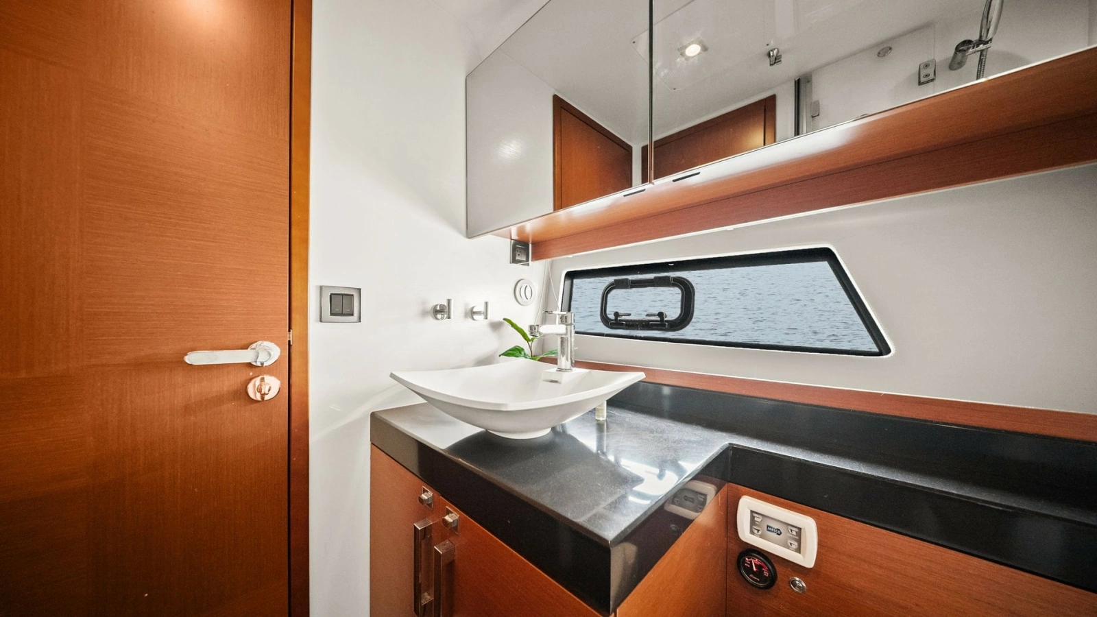Modern Yacht Bathroom with Elegant Vanity