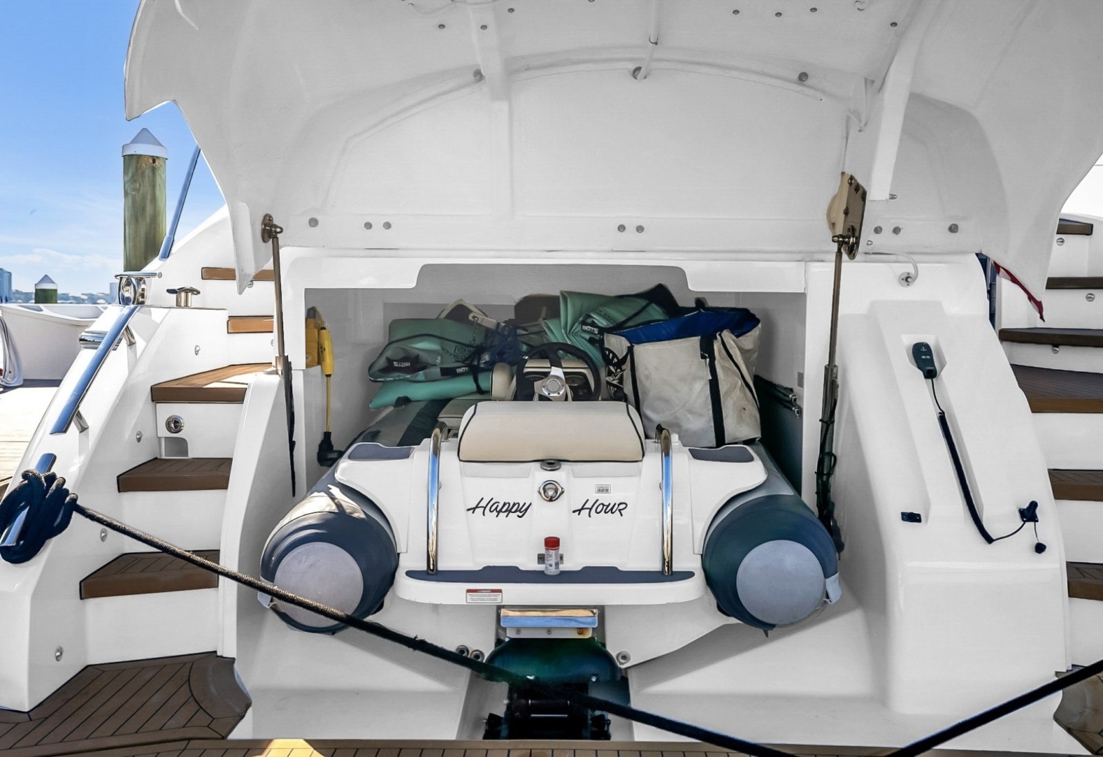 2016 Princess V58-HAPPY HOUR- Tender Storage