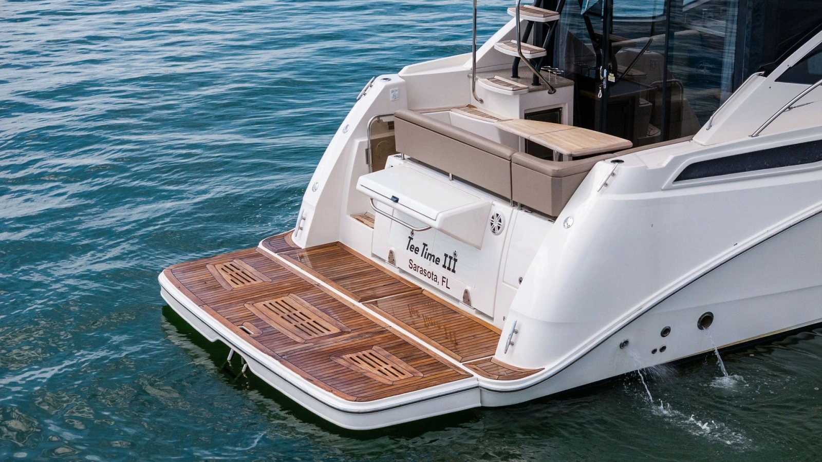 Spacious Aft Deck with Swim Platform