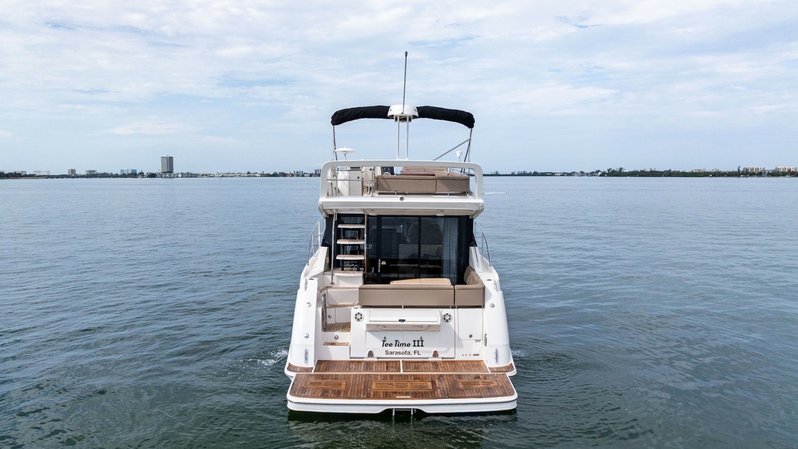 Aft View with Teak Swim Platform