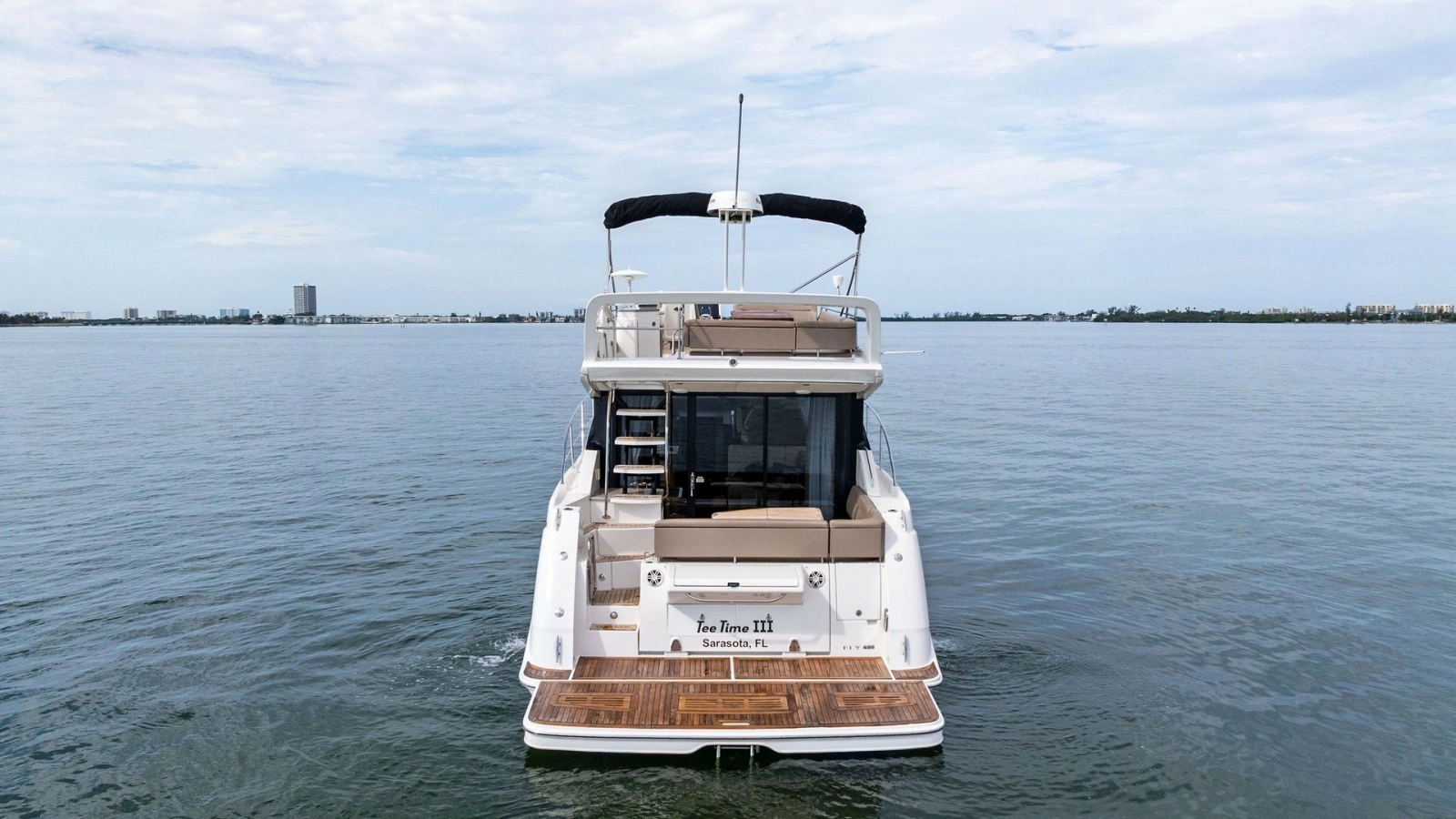 Aft View with Teak Swim Platform