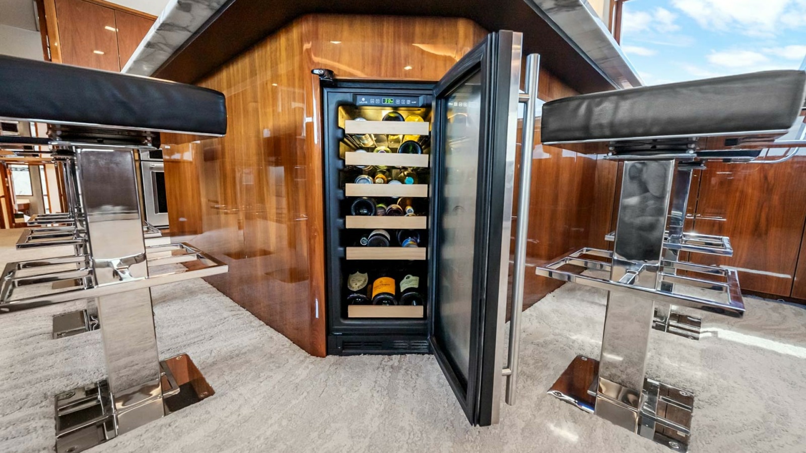 Luxury Bar Area with Wine Cooler