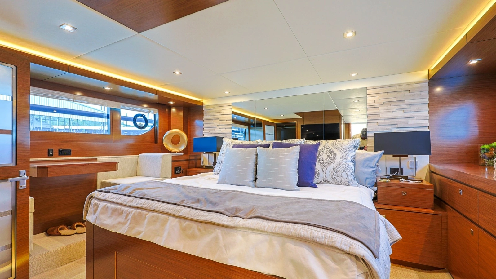 Master Stateroom with Luxurious Finishes