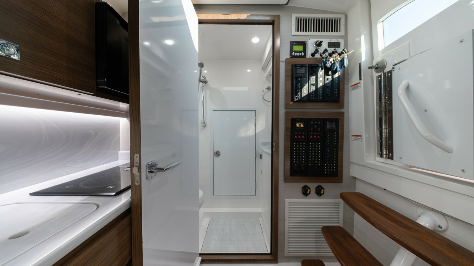 Interior Galley and Control Panel View