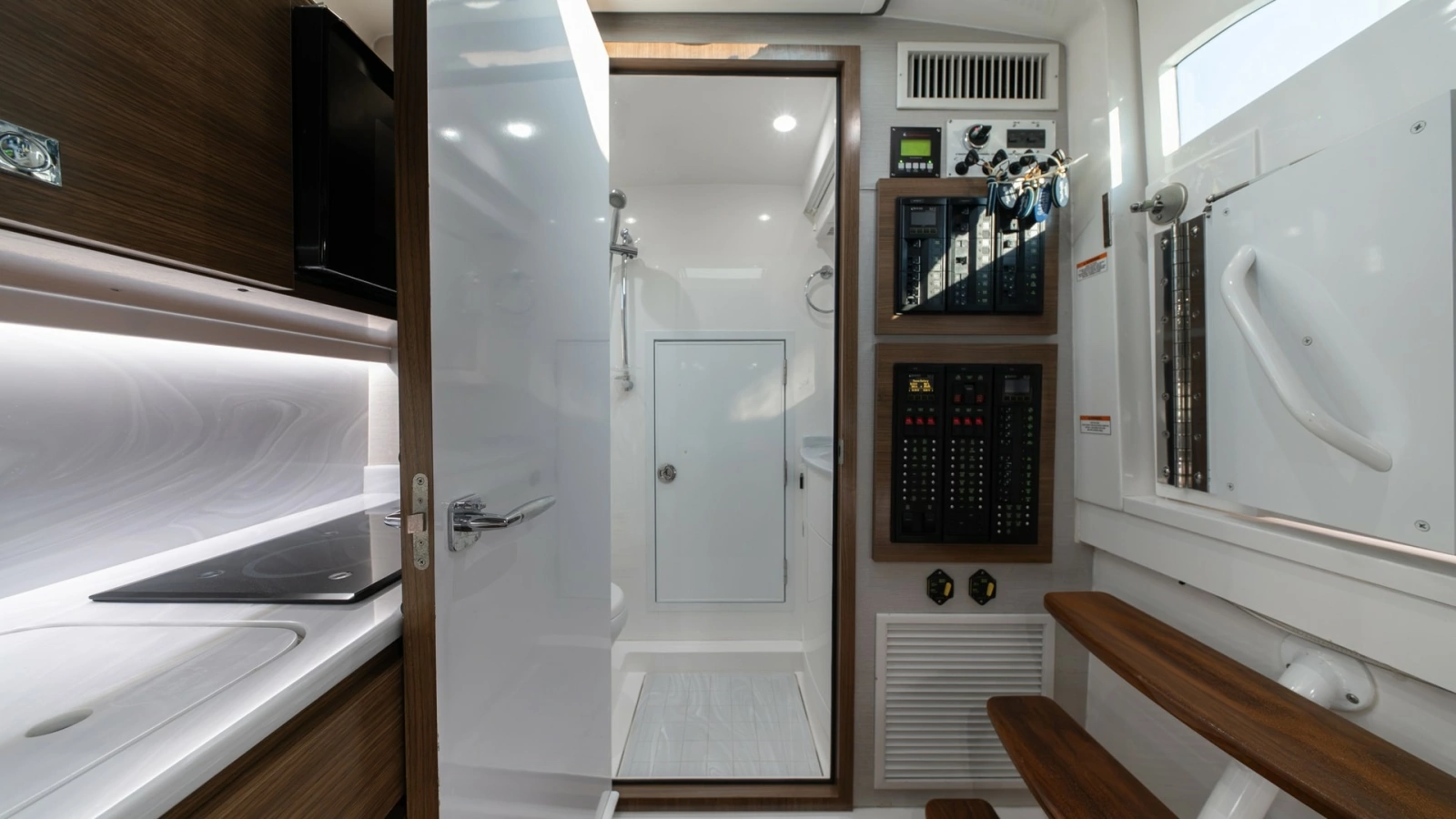 Interior Galley and Control Panel View