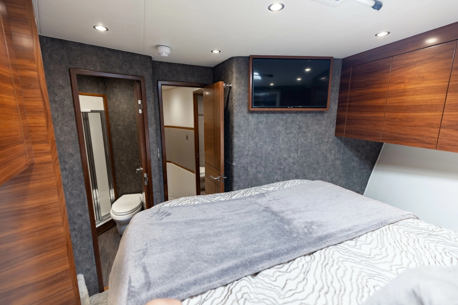 2023 Viking 72 Convertible- TEAM SUPREME- Forward Stateroom