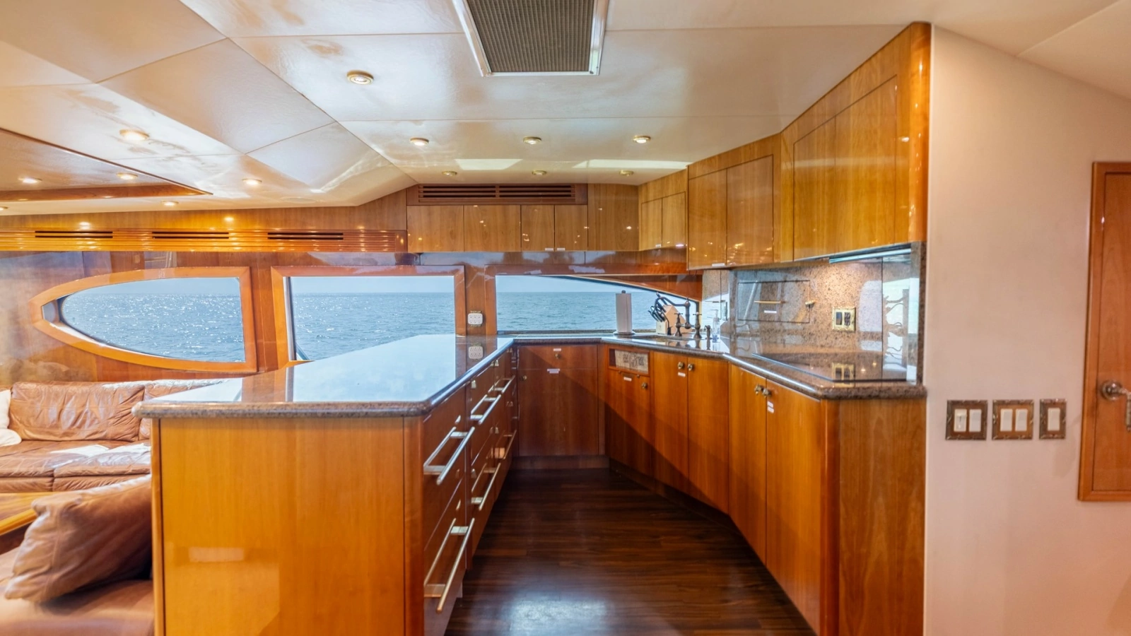 2007 Hatteras 68 Convertible- KEMOSABE- Galley
