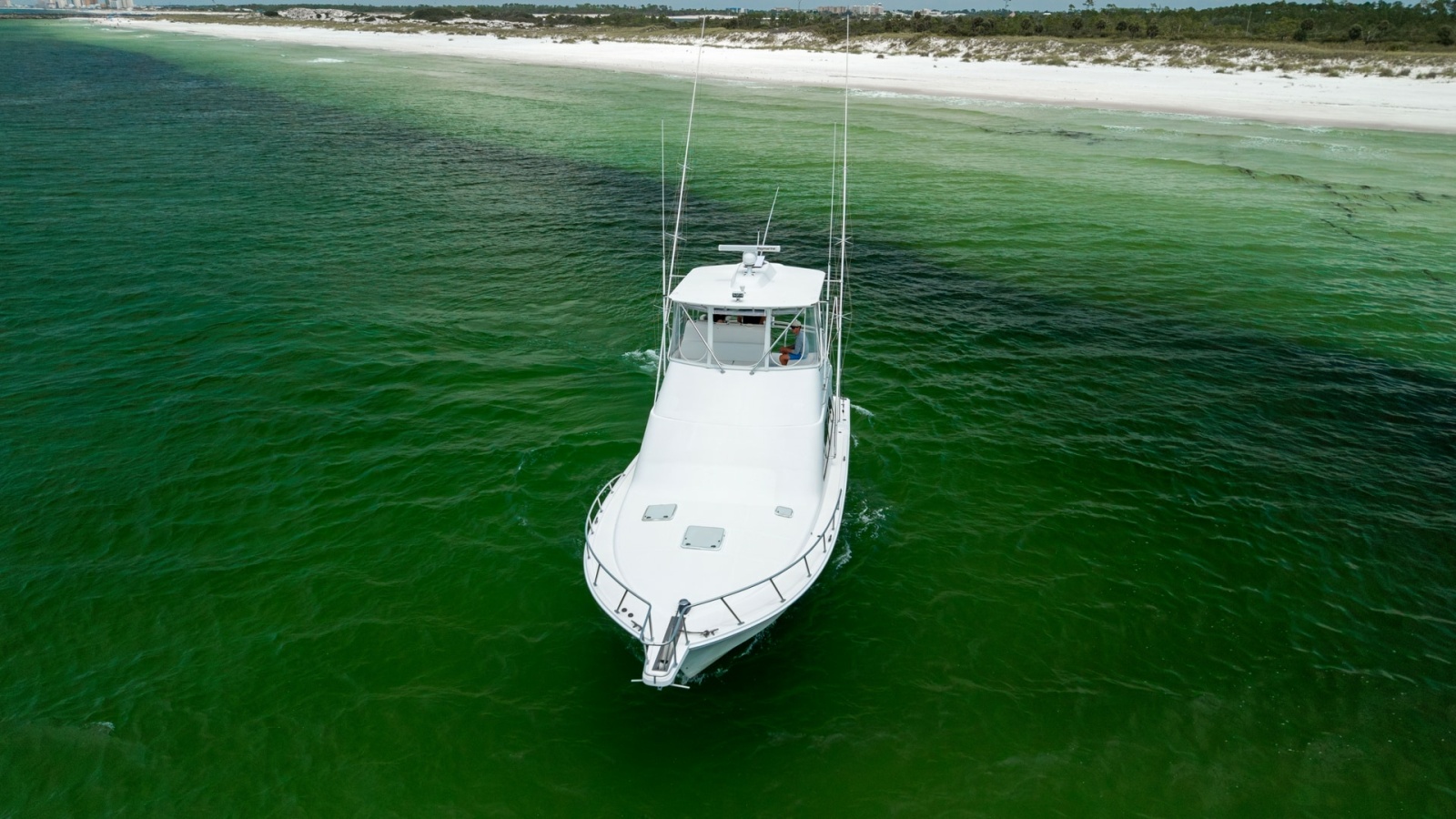 Aerial Bow View in Open Water