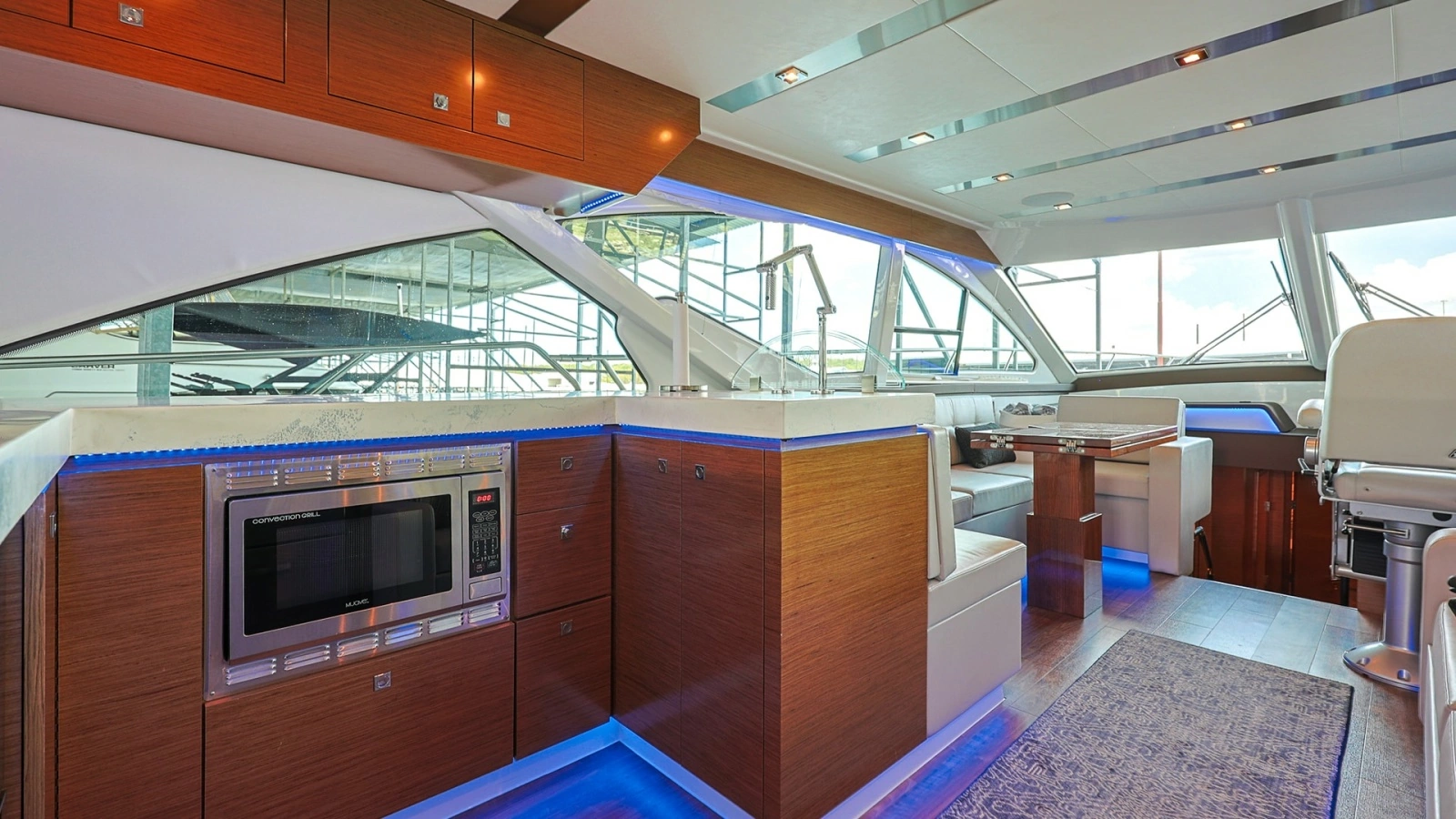 Modern Galley with Seating Area