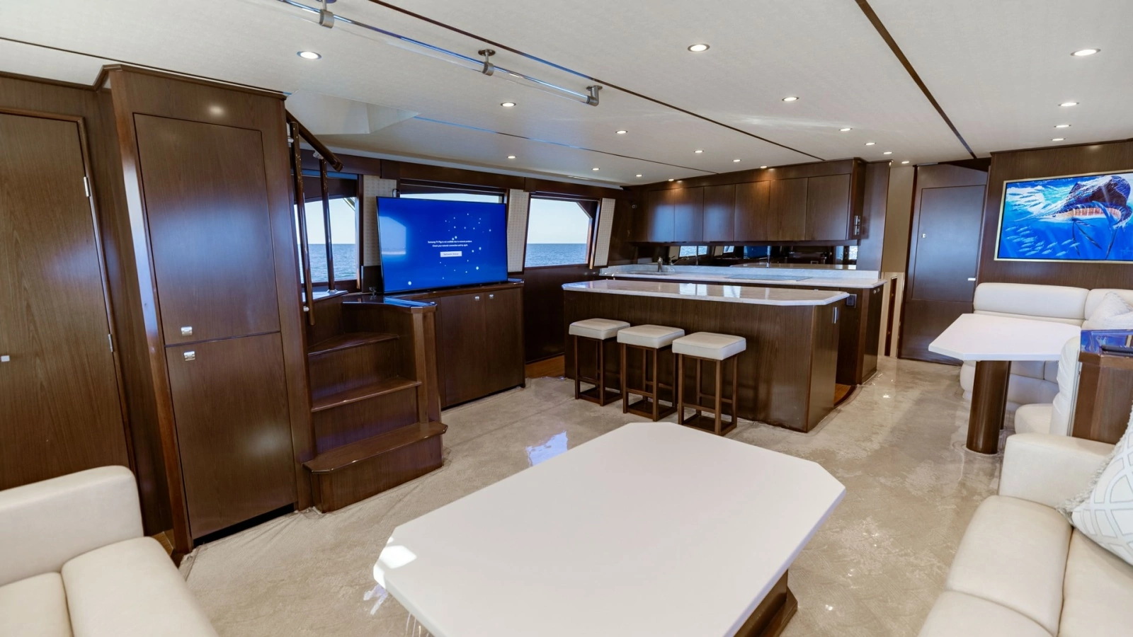 2015 Viking 76 Enclosed Bridge- CHULA- Salon/ Galley